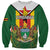 Personalised Zimbabwe Independence Day Sweatshirt Gloriosa Flower - Flag Style