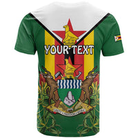 Personalised Zimbabwe Independence Day T Shirt Gloriosa Flower - Flag Style