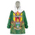 Personalised Zimbabwe Independence Day Wearable Blanket Hoodie Gloriosa Flower - Flag Style