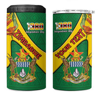 Personalised Zimbabwe 4 in 1 Can Cooler Tumbler 1980 Independence Day