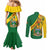 Personalised Zimbabwe Couples Matching Mermaid Dress and Long Sleeve Button Shirt 1980 Independence Day