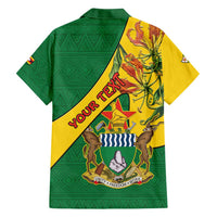 Personalised Zimbabwe Family Matching Off Shoulder Short Dress and Hawaiian Shirt 1980 Independence Day