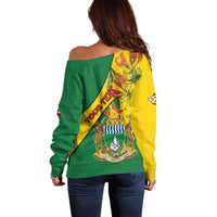 Personalised Zimbabwe Off Shoulder Sweater 1980 Independence Day