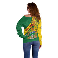 Personalised Zimbabwe Off Shoulder Sweater 1980 Independence Day