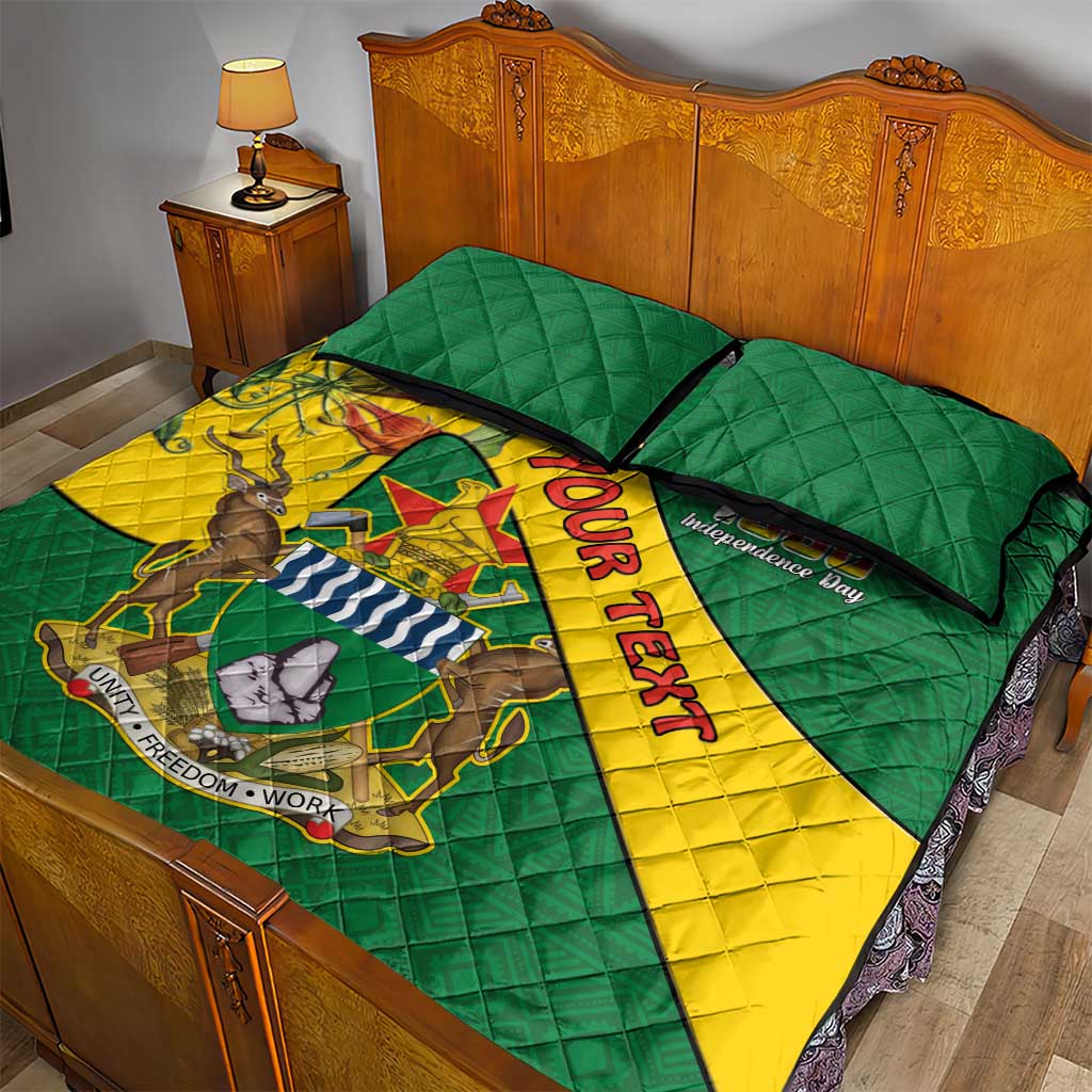 Personalised Zimbabwe Quilt Bed Set 1980 Independence Day