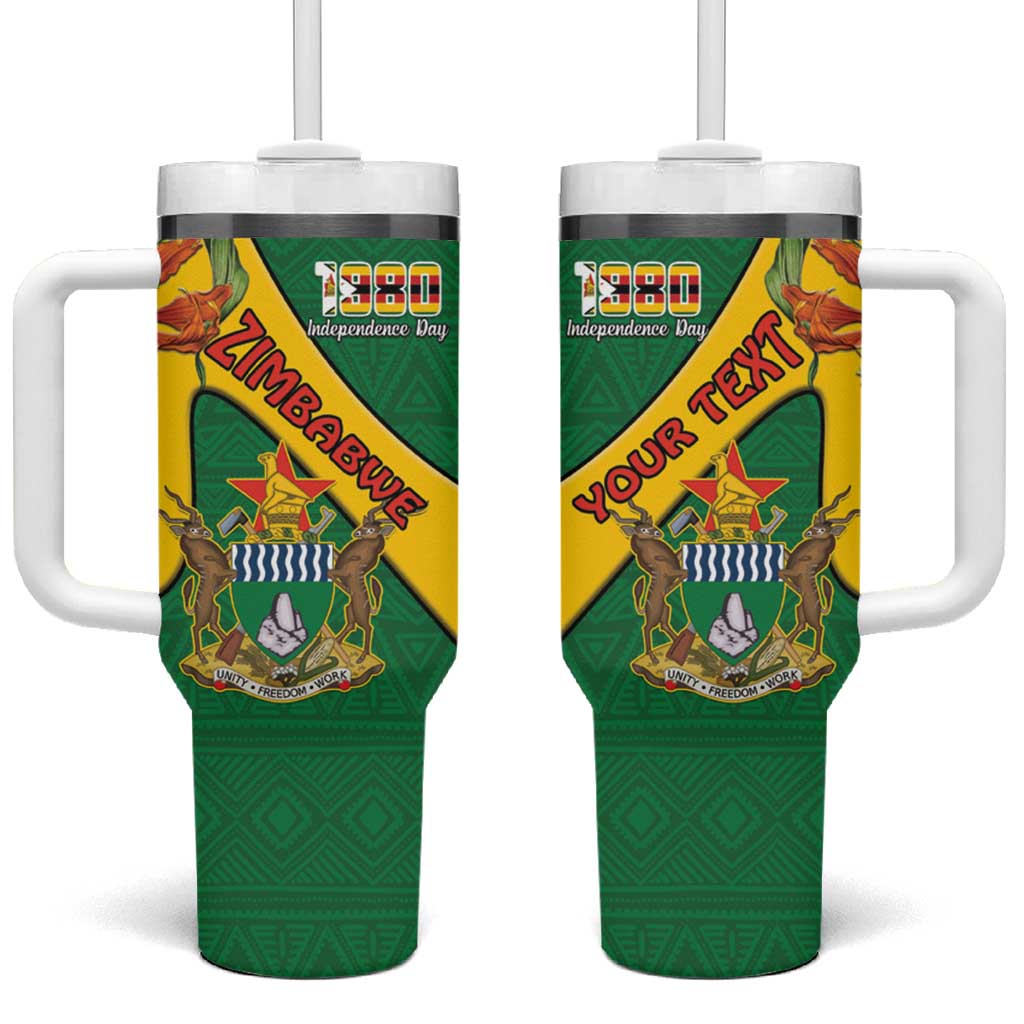 Personalised Zimbabwe Tumbler With Handle 1980 Independence Day