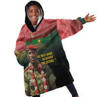 Capitaine Thomas Sankara Kid Wearable Blanket Hoodie We Must Dare To Invent The Future