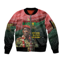 Capitaine Thomas Sankara Sleeve Zip Bomber Jacket We Must Dare To Invent The Future