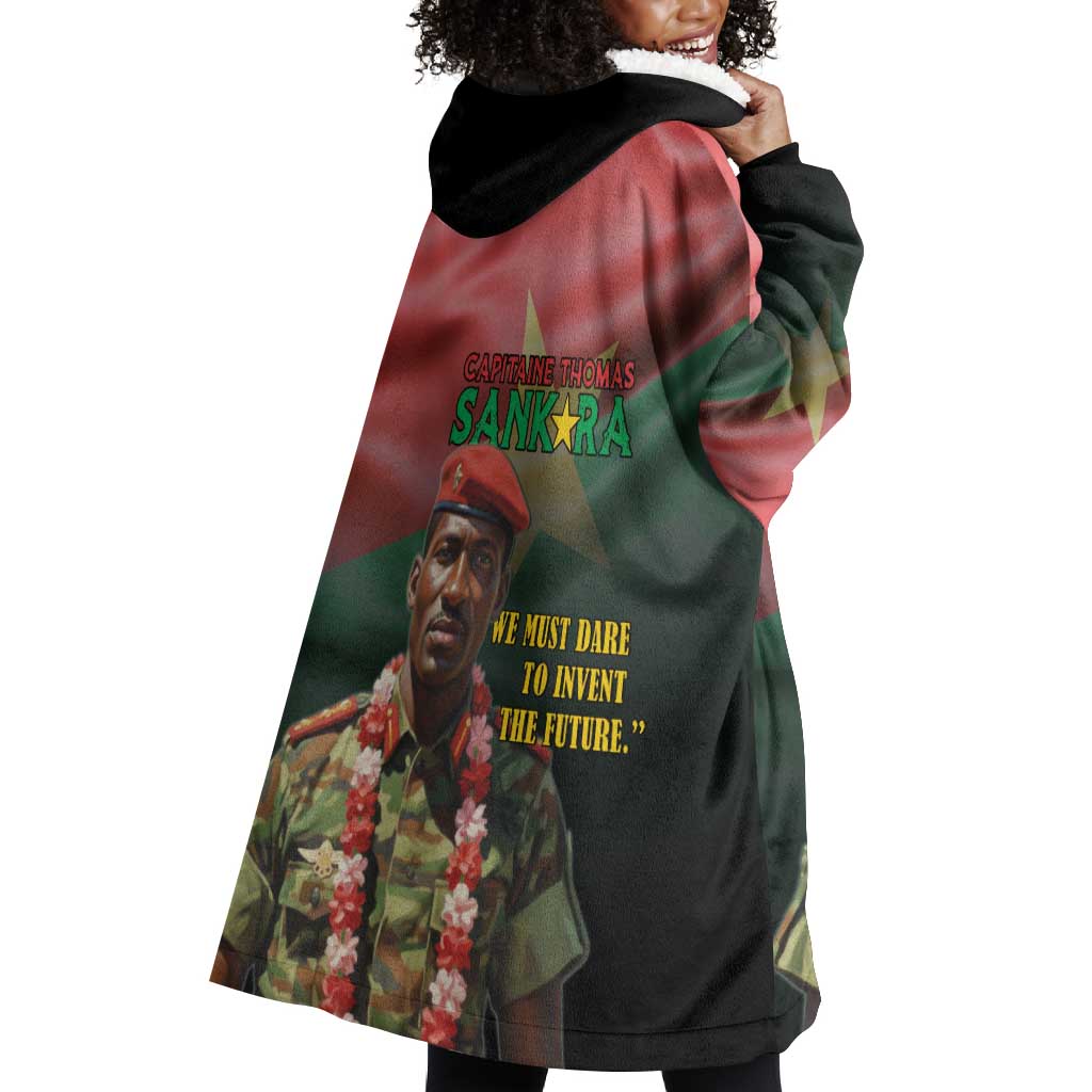 Capitaine Thomas Sankara Wearable Blanket Hoodie We Must Dare To Invent The Future