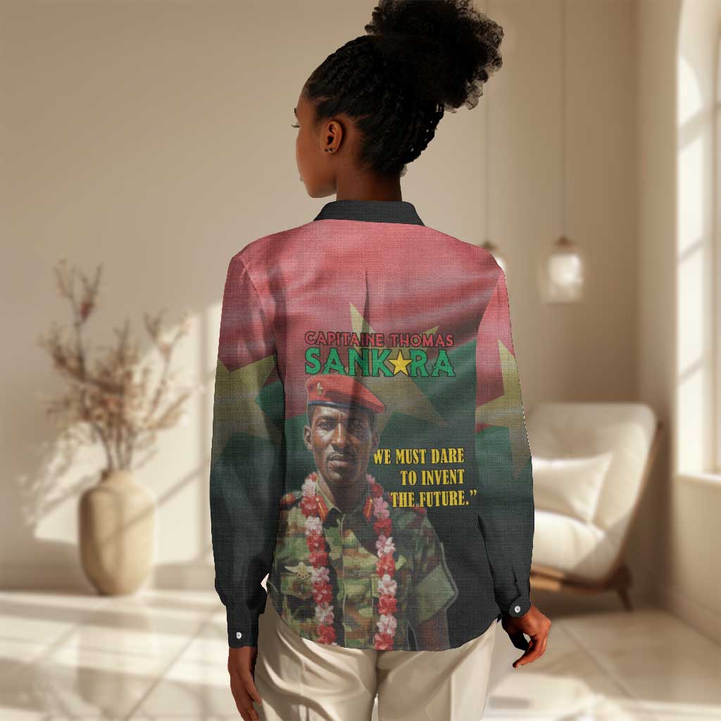 Capitaine Thomas Sankara Women Casual Shirt We Must Dare To Invent The Future