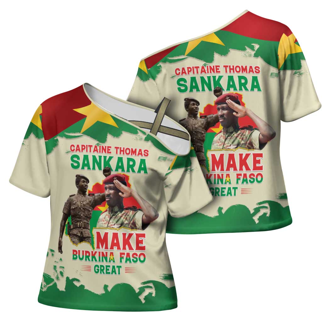 Thomas Sankara Cross Shoulder Shirt Make Burkina Faso Great