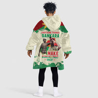 Thomas Sankara Kid Wearable Blanket Hoodie Make Burkina Faso Great