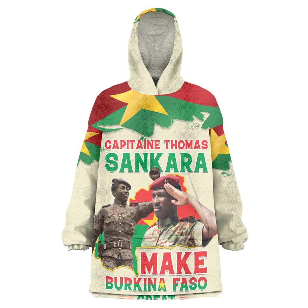 Thomas Sankara Kid Wearable Blanket Hoodie Make Burkina Faso Great