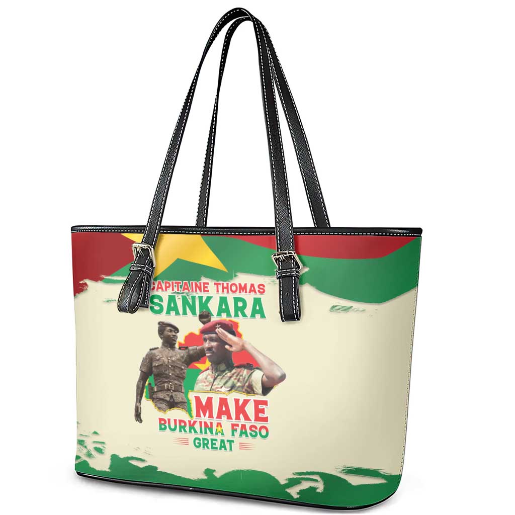 Thomas Sankara Leather Tote Bag Make Burkina Faso Great