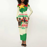 Thomas Sankara Long Sleeve Bodycon Dress Make Burkina Faso Great