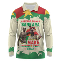 Thomas Sankara Long Sleeve Polo Shirt Make Burkina Faso Great