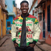 Thomas Sankara Sleeve Zip Bomber Jacket Make Burkina Faso Great