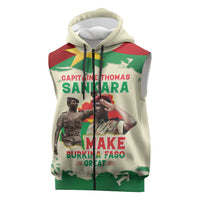 Thomas Sankara Sleeveless Zip Hoodie Make Burkina Faso Great