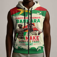 Thomas Sankara Sleeveless Zip Hoodie Make Burkina Faso Great
