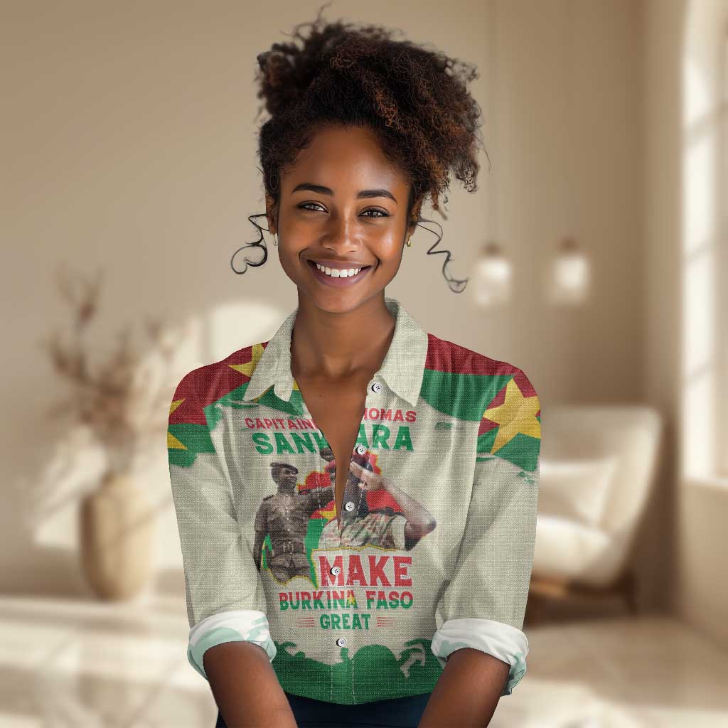 Thomas Sankara Women Casual Shirt Make Burkina Faso Great