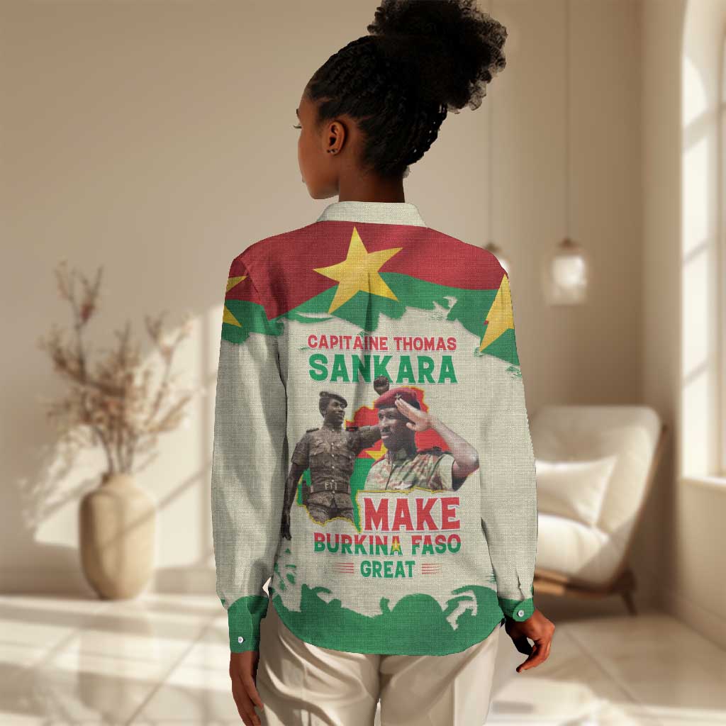 Thomas Sankara Women Casual Shirt Make Burkina Faso Great