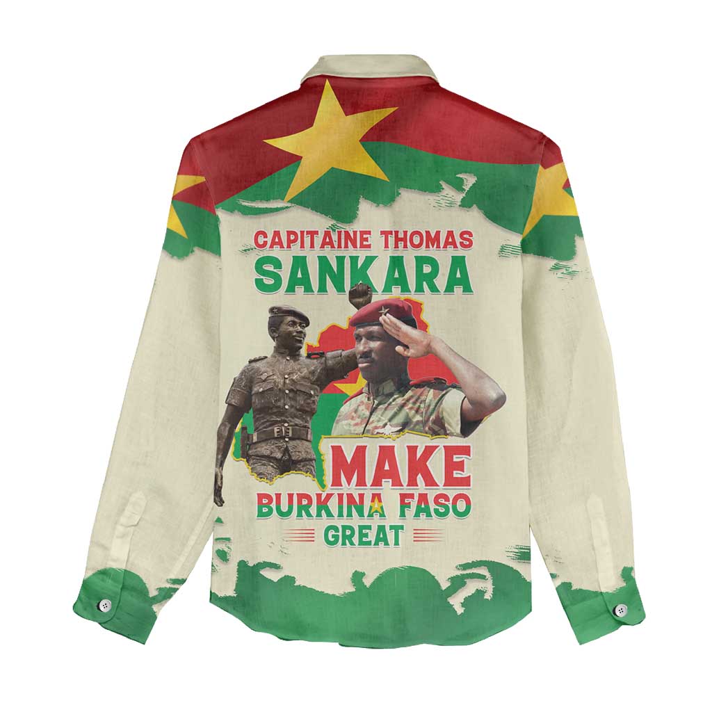 Thomas Sankara Women Casual Shirt Make Burkina Faso Great