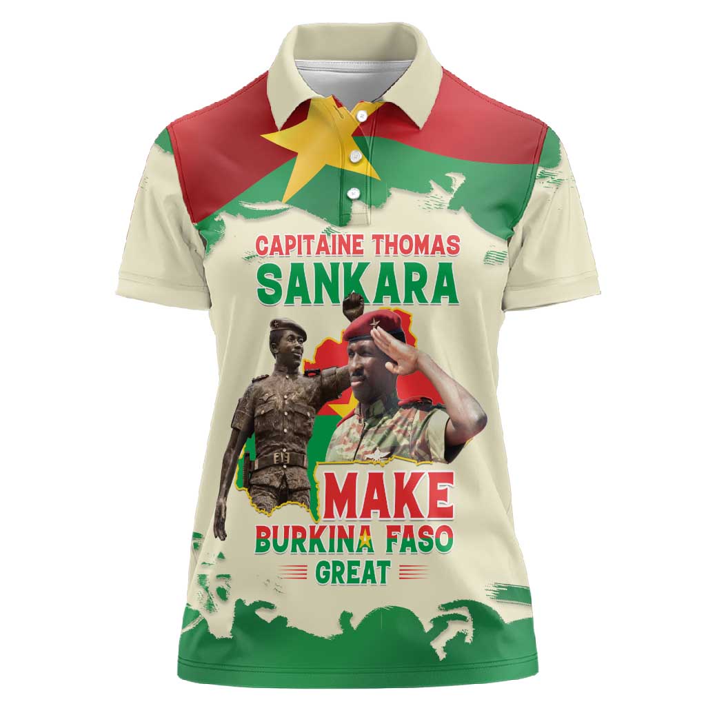 Thomas Sankara Women Polo Shirt Make Burkina Faso Great