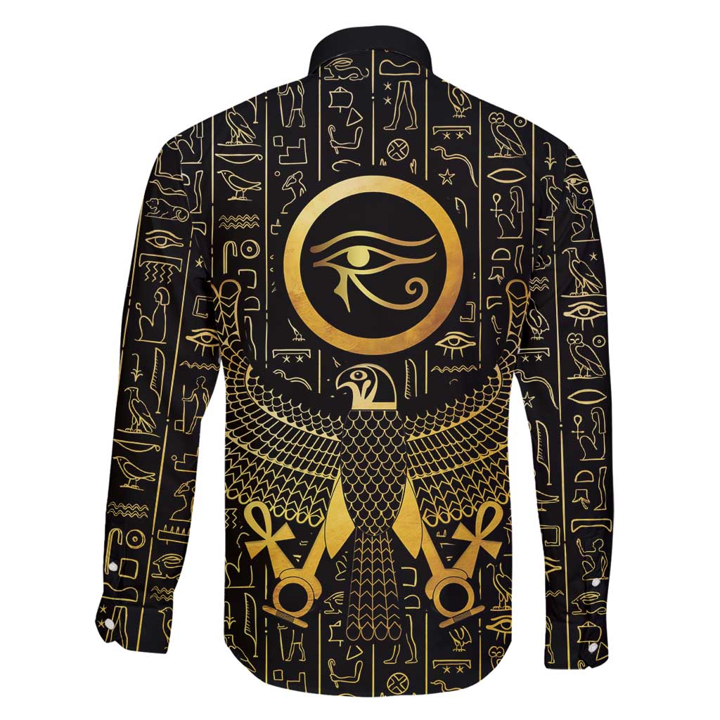 Ancient Egyptian Family Matching Summer Maxi Dress and Hawaiian Shirt Horus Falcon God