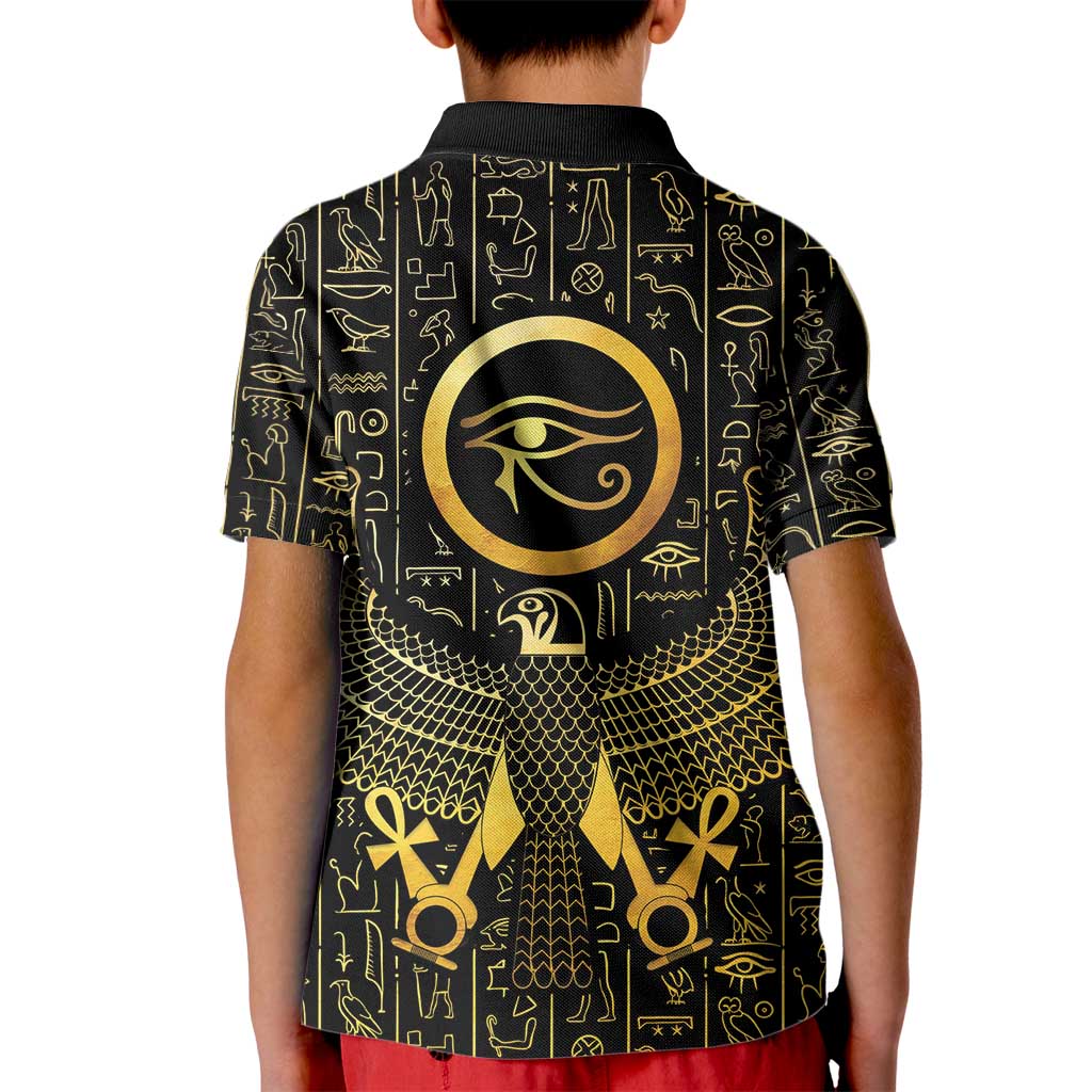 Ancient Egyptian Kid Polo Shirt Horus Falcon God