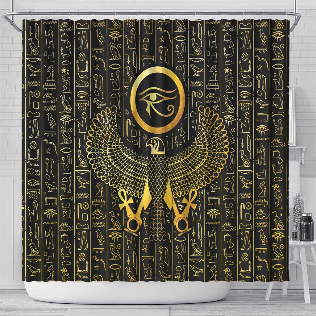 Ancient Egyptian Shower Curtain Horus Falcon God