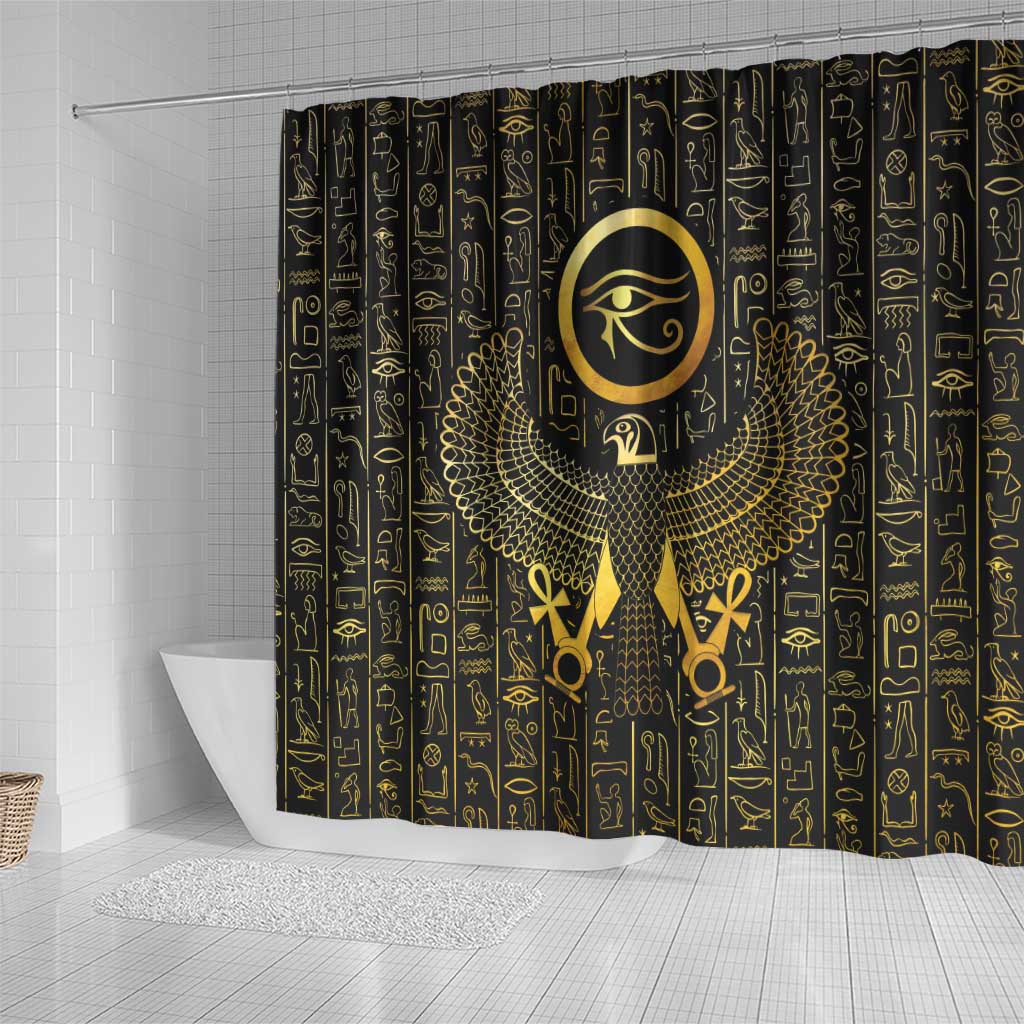 Ancient Egyptian Shower Curtain Horus Falcon God