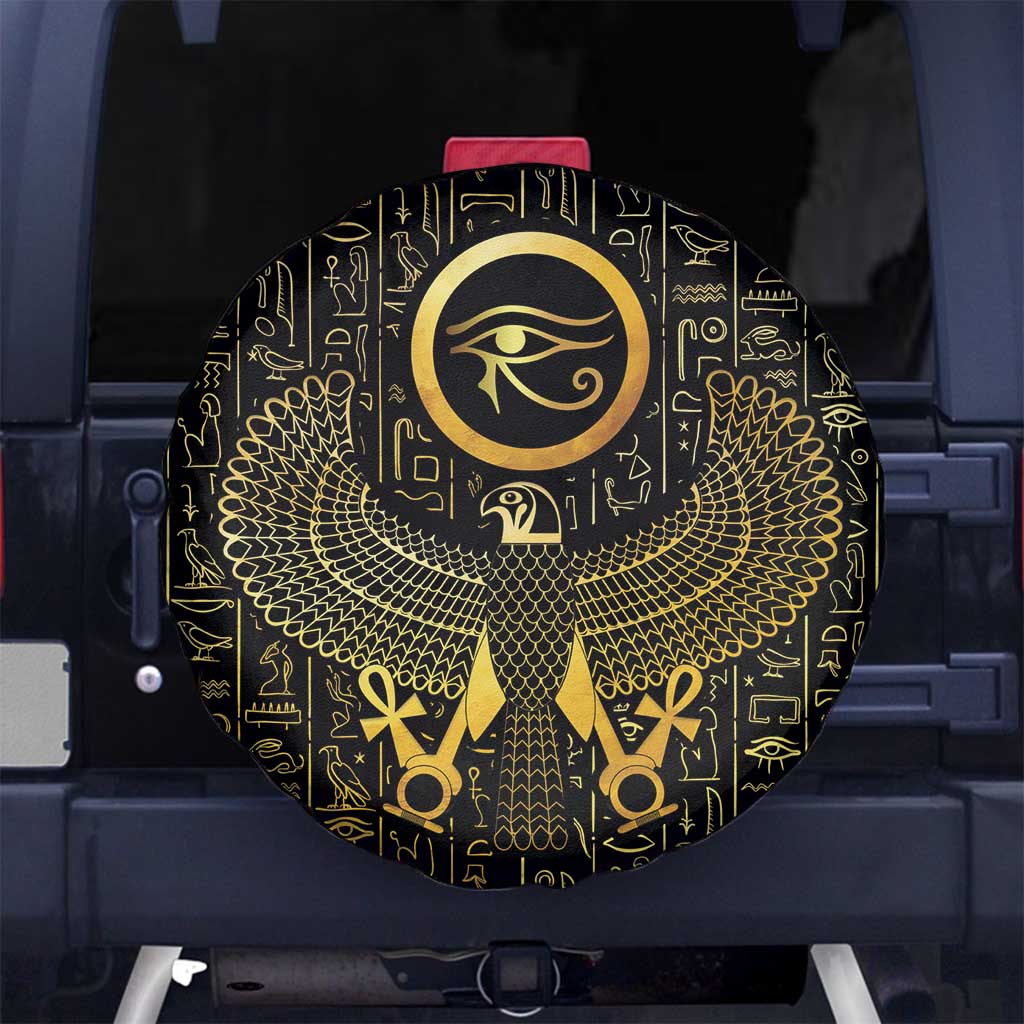 Ancient Egyptian Spare Tire Cover Horus Falcon God