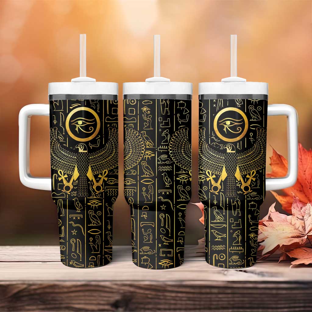 Ancient Egyptian Tumbler With Handle Horus Falcon God