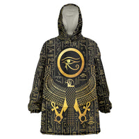 Ancient Egyptian Wearable Blanket Hoodie Horus Falcon God
