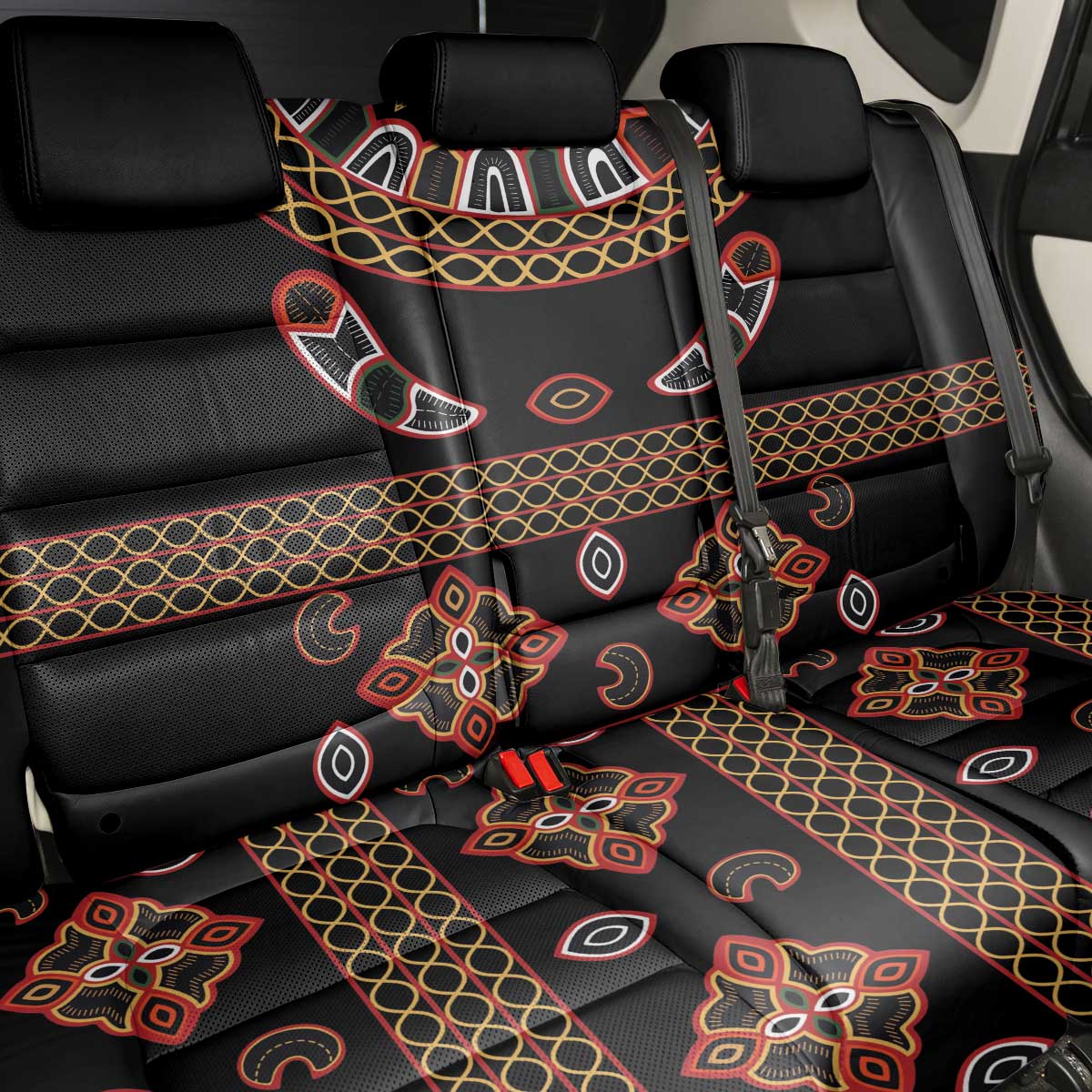 Toghu Back Car Seat Cover Cameroon Traditional Pattern