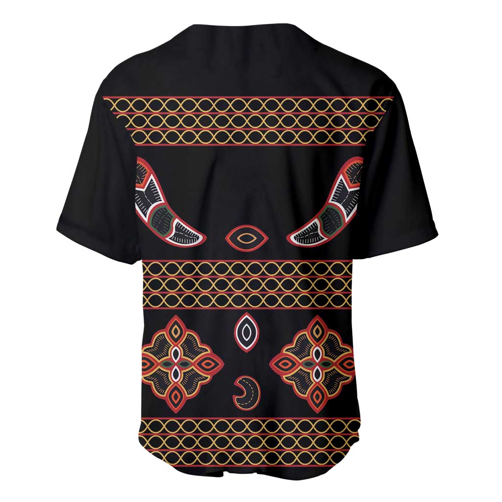 Toghu Baseball Jersey Cameroon Traditional Pattern