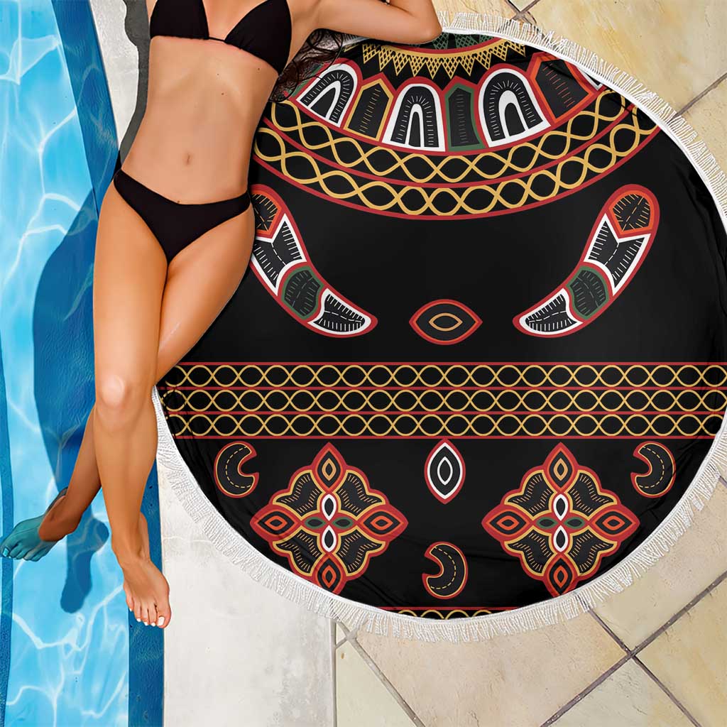 Toghu Beach Blanket Cameroon Traditional Pattern
