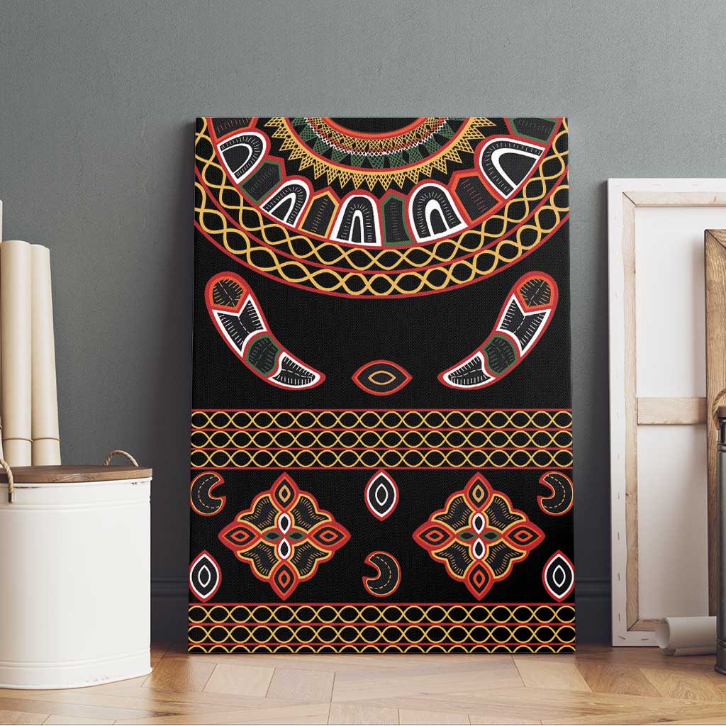 Toghu Canvas Wall Art Cameroon Traditional Pattern