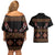 Toghu Couples Matching Off Shoulder Short Dress and Hawaiian Shirt Cameroon Traditional Pattern