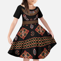 Toghu Family Matching Puletasi and Hawaiian Shirt Cameroon Traditional Pattern