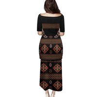 Toghu Family Matching Puletasi and Hawaiian Shirt Cameroon Traditional Pattern