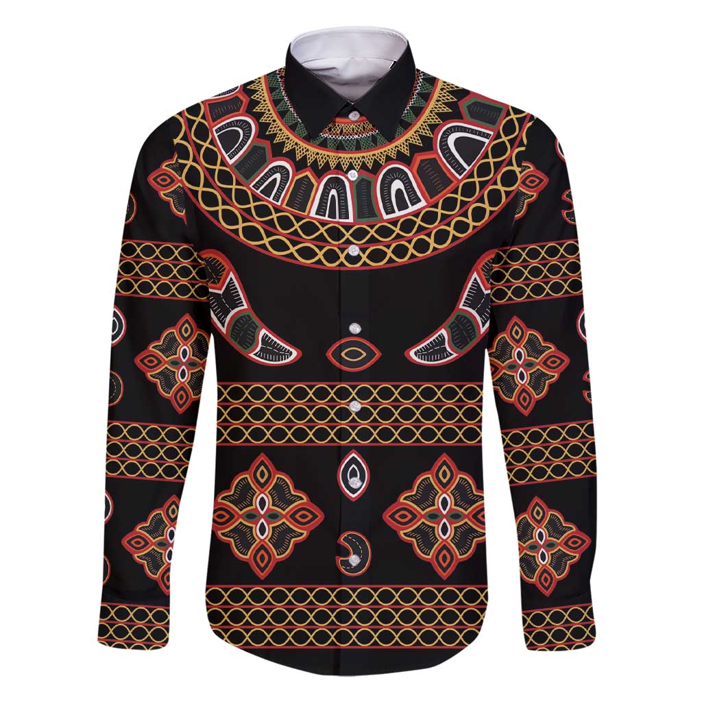 Toghu Family Matching Short Sleeve Bodycon Dress and Hawaiian Shirt Cameroon Traditional Pattern