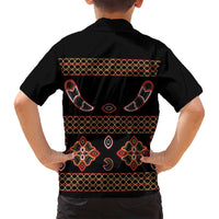 Toghu Family Matching Summer Maxi Dress and Hawaiian Shirt Cameroon Traditional Pattern