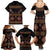 Toghu Family Matching Summer Maxi Dress and Hawaiian Shirt Cameroon Traditional Pattern