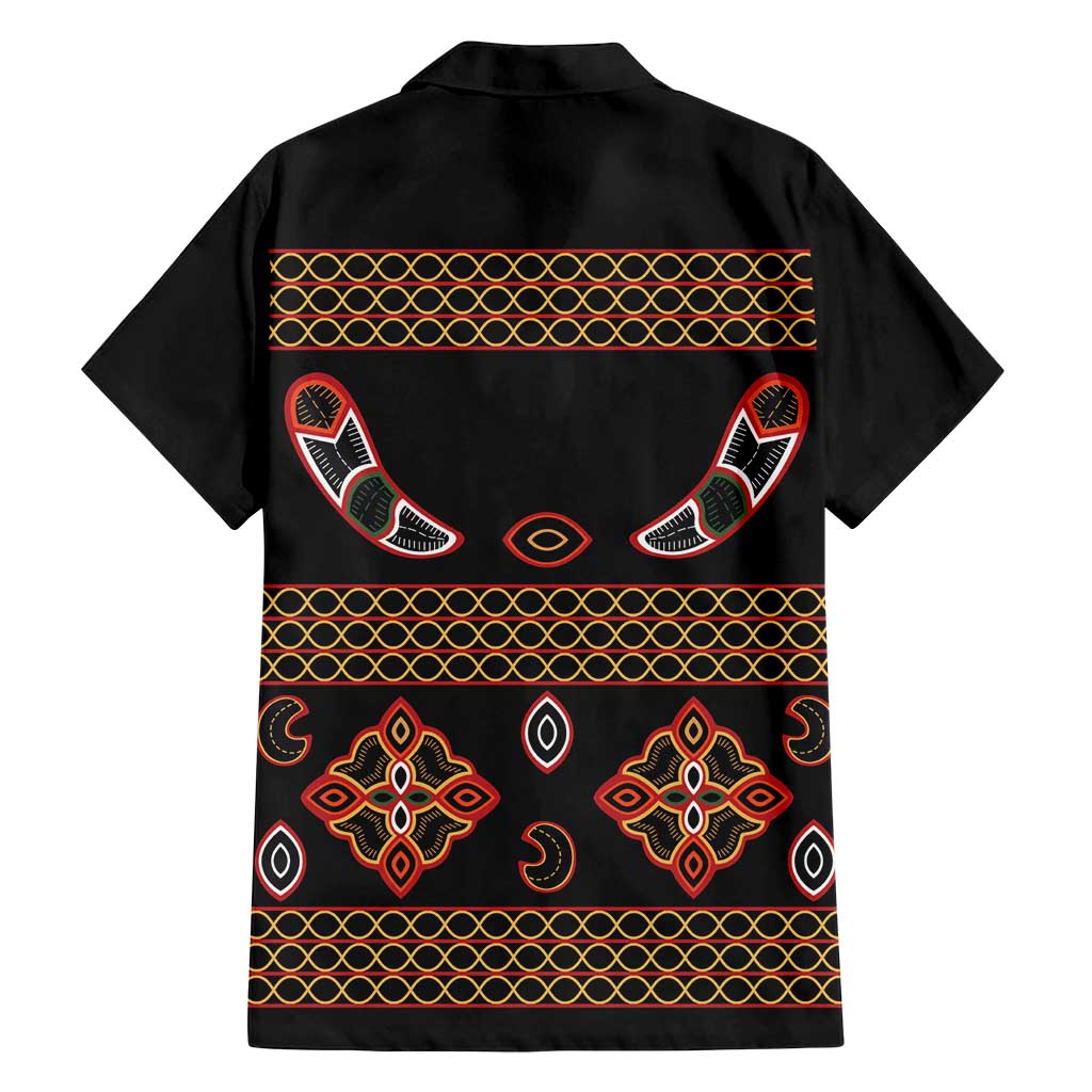 Toghu Family Matching Summer Maxi Dress and Hawaiian Shirt Cameroon Traditional Pattern