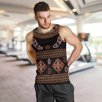 Toghu Men Tank Top Cameroon Traditional Pattern