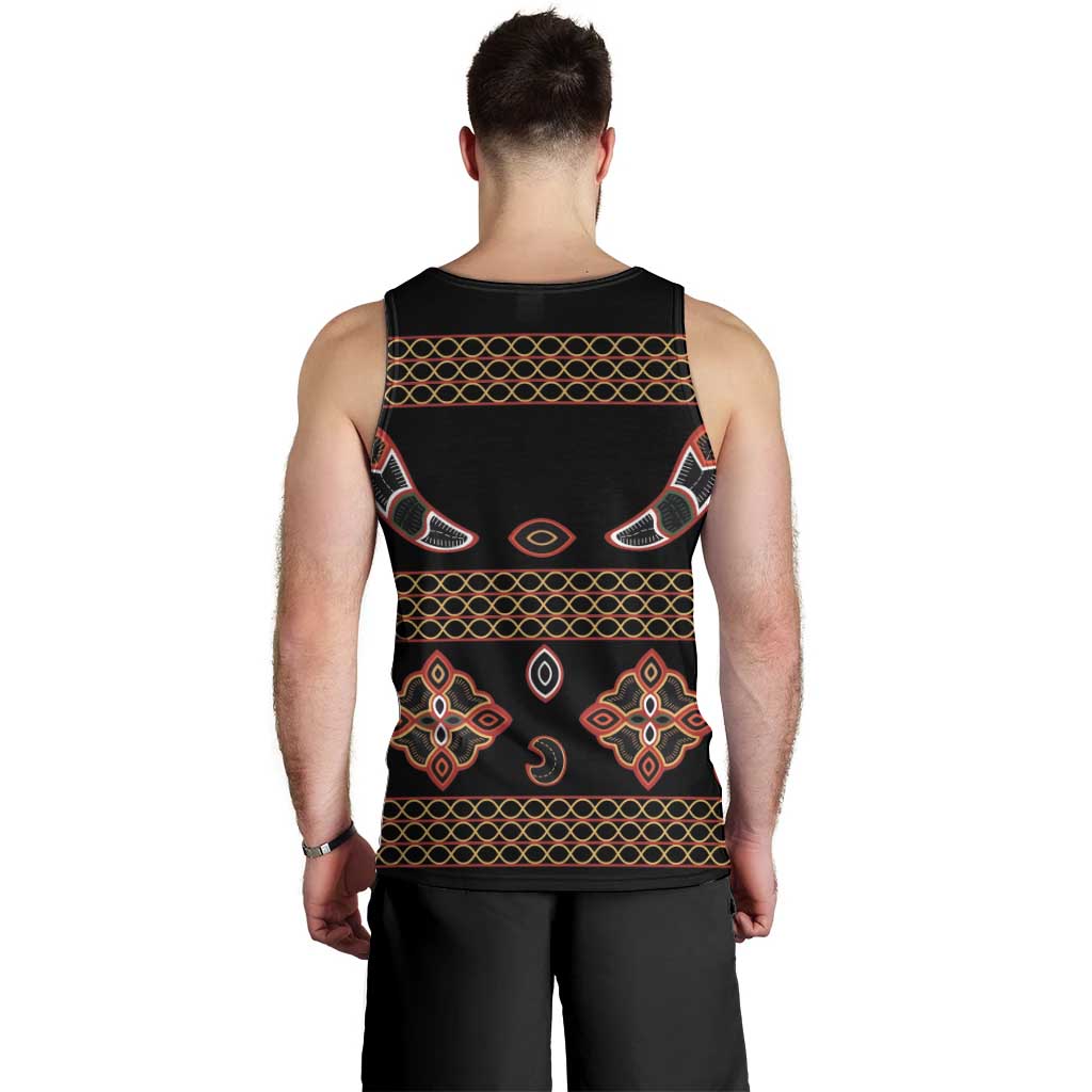 Toghu Men Tank Top Cameroon Traditional Pattern