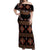 Toghu Off Shoulder Maxi Dress Cameroon Traditional Pattern