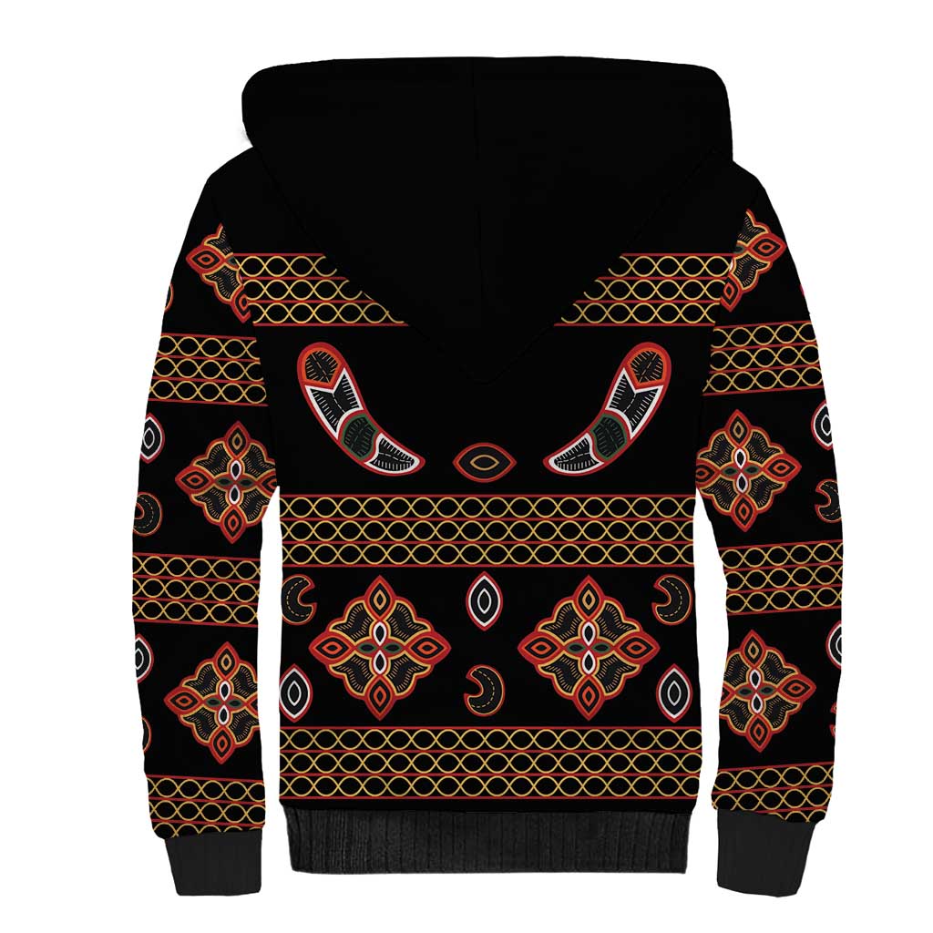 Toghu Sherpa Hoodie Cameroon Traditional Pattern