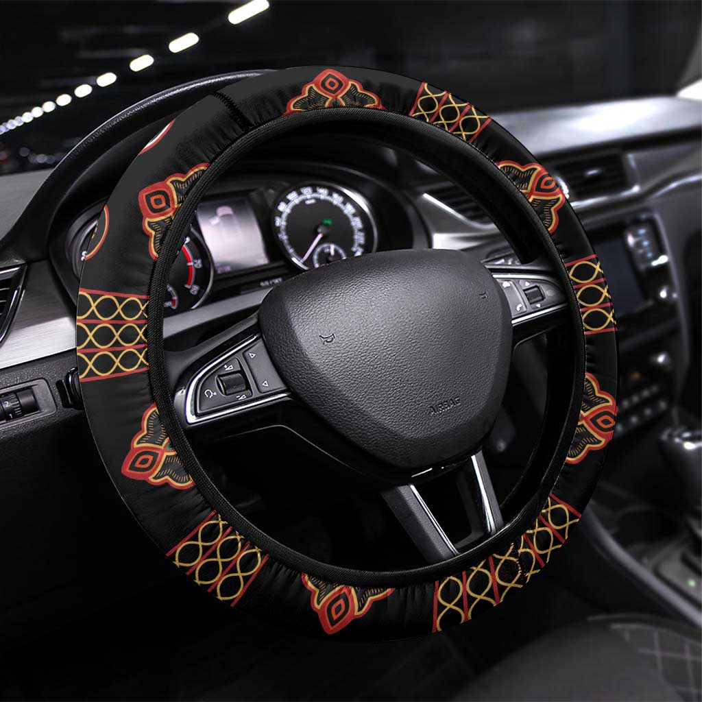 Toghu Steering Wheel Cover Cameroon Traditional Pattern